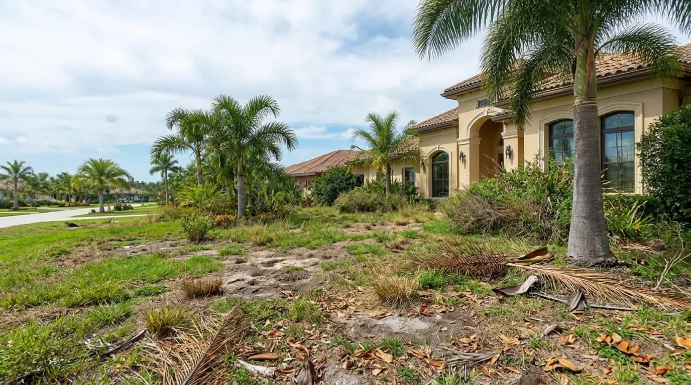 Front Lawn Renewal before landscaping